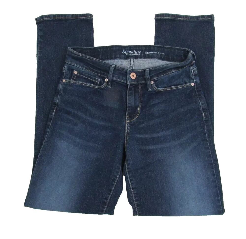 SKU2672 Signature by Levi's Modern Skinny Women's Plus Blue Denim Jeans